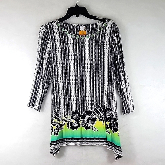 Ruby Rd 3/4 Sleeve Pullover Tunic Size PM - Picture 2 of 9